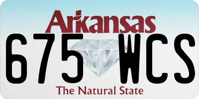 AR license plate 675WCS