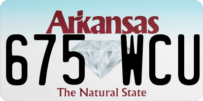 AR license plate 675WCU