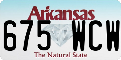 AR license plate 675WCW