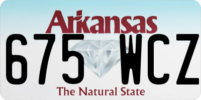 AR license plate 675WCZ