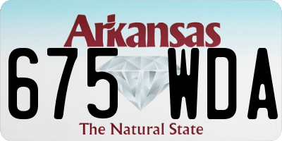 AR license plate 675WDA