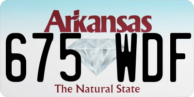 AR license plate 675WDF