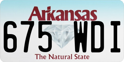 AR license plate 675WDI