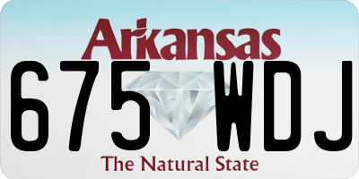 AR license plate 675WDJ