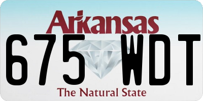 AR license plate 675WDT