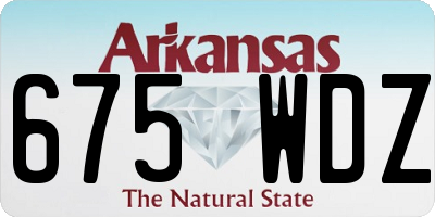 AR license plate 675WDZ