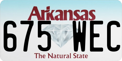 AR license plate 675WEC
