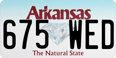 AR license plate 675WED