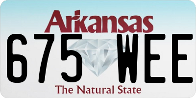 AR license plate 675WEE