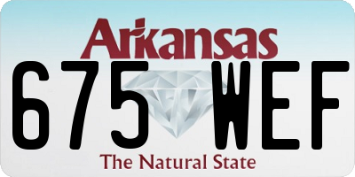 AR license plate 675WEF
