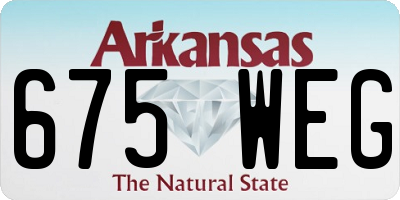 AR license plate 675WEG