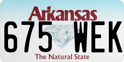 AR license plate 675WEK