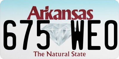 AR license plate 675WEO