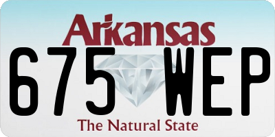 AR license plate 675WEP