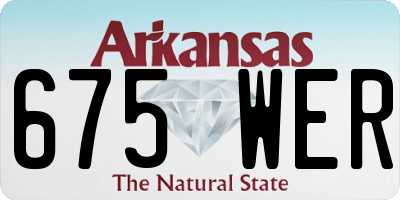 AR license plate 675WER