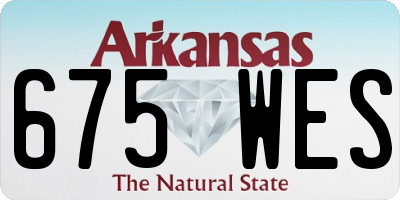AR license plate 675WES