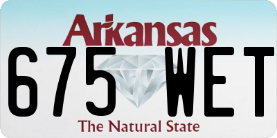 AR license plate 675WET