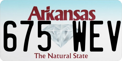 AR license plate 675WEV