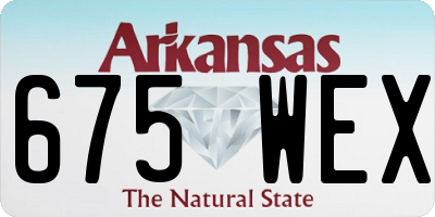 AR license plate 675WEX