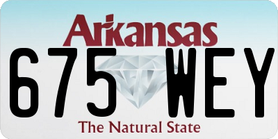 AR license plate 675WEY