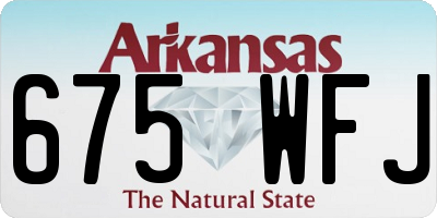 AR license plate 675WFJ