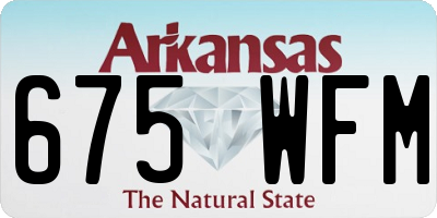 AR license plate 675WFM