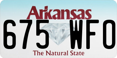 AR license plate 675WFO