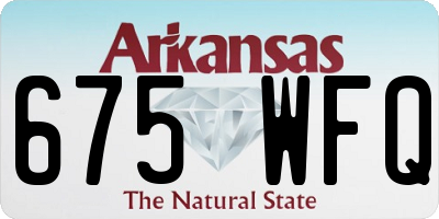 AR license plate 675WFQ
