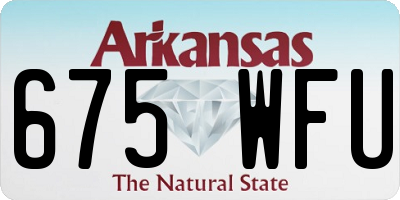 AR license plate 675WFU