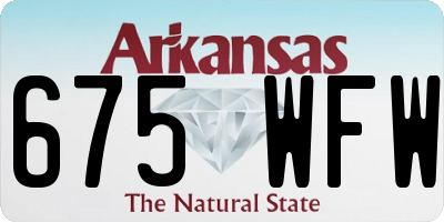 AR license plate 675WFW