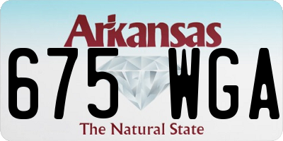 AR license plate 675WGA