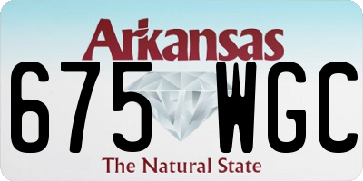 AR license plate 675WGC