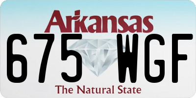 AR license plate 675WGF