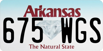 AR license plate 675WGS