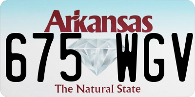 AR license plate 675WGV