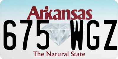 AR license plate 675WGZ
