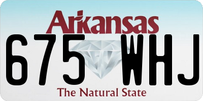AR license plate 675WHJ