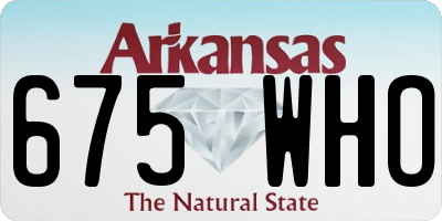 AR license plate 675WHO