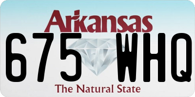 AR license plate 675WHQ