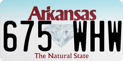 AR license plate 675WHW