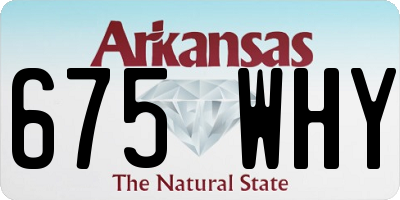 AR license plate 675WHY