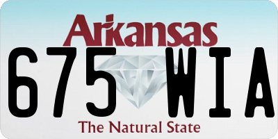 AR license plate 675WIA
