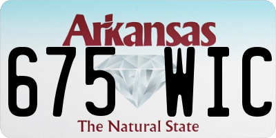 AR license plate 675WIC