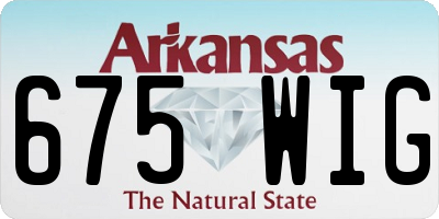 AR license plate 675WIG
