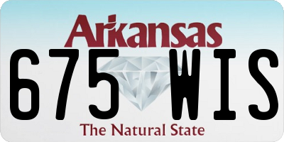 AR license plate 675WIS