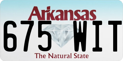 AR license plate 675WIT
