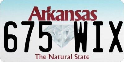 AR license plate 675WIX