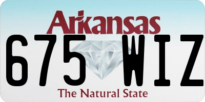AR license plate 675WIZ
