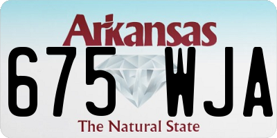 AR license plate 675WJA