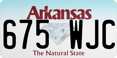 AR license plate 675WJC